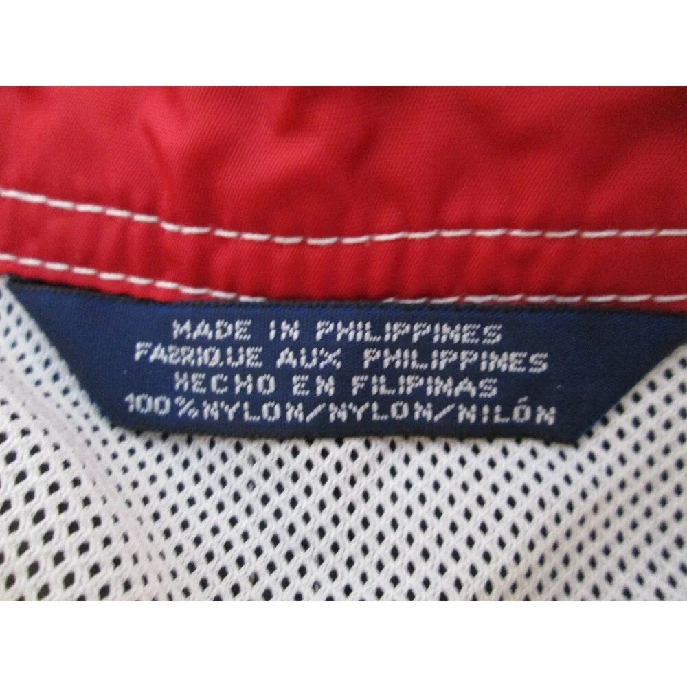 Vintage Tommy Hilfiger SPELLOUT Nylon Swim Trunks Bathing Shorts Size L